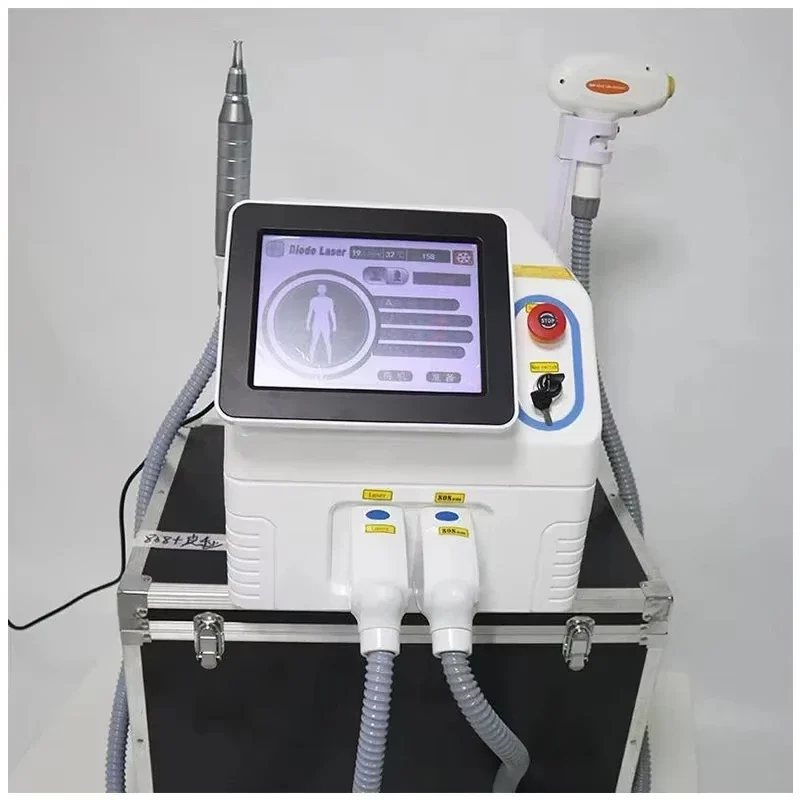 Promoción 4000w 2 en 1 Pico diodo picosegundo tatuaje eliminación 3 ondas dispositivo y Diodo láser máquina de depilación portátil