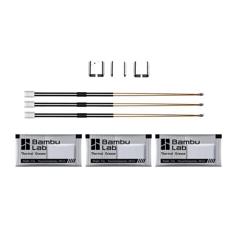 3pcs Hotend Thermistor Temperature Sensor Replacement Parts Compatible with Bambu Lab X1C 3D Printer Accessories High