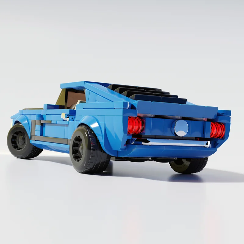 MOC Boss 302 1:24 Stadtauto Geschwindigkeit Champion Klassisches Oldtimer Bausteine Ziegel Rennmodell Kinderspielzeug Geschenk