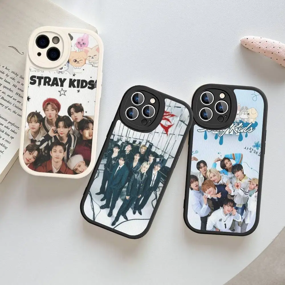 

1pc Cool Kpop Singer S-stray K-kids Phone Case Hard Leather For IPhone 16 15 14 13 12 Mini 11 14 Pro Max Xs X Xr 8 Plus Fundas