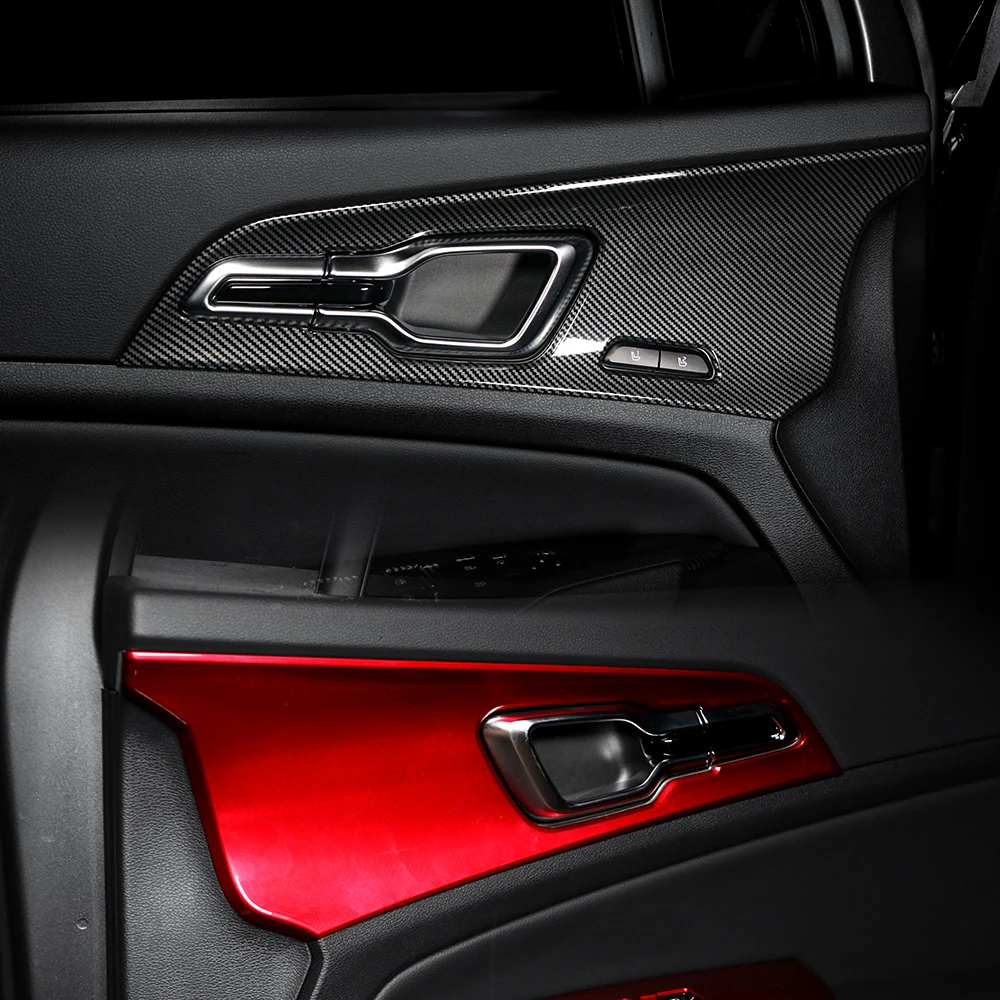 

For Tuning Kia Sportage NQ5 2022-2025 Red Car 5pcs Inner Door Dowl Handle Panel Cover Trim Interior Mouldings