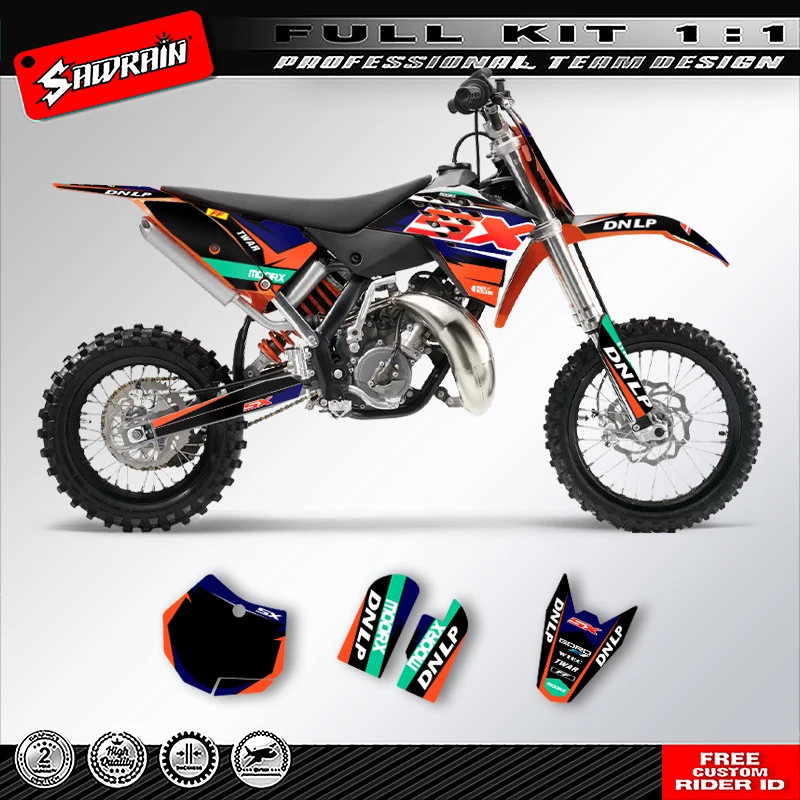 

Sawrain Custom Team Motorcycle Graphics Background Decals Stickers Kit for KTM SX65 2009 2010 2011 2012 2013 2014 2015 004