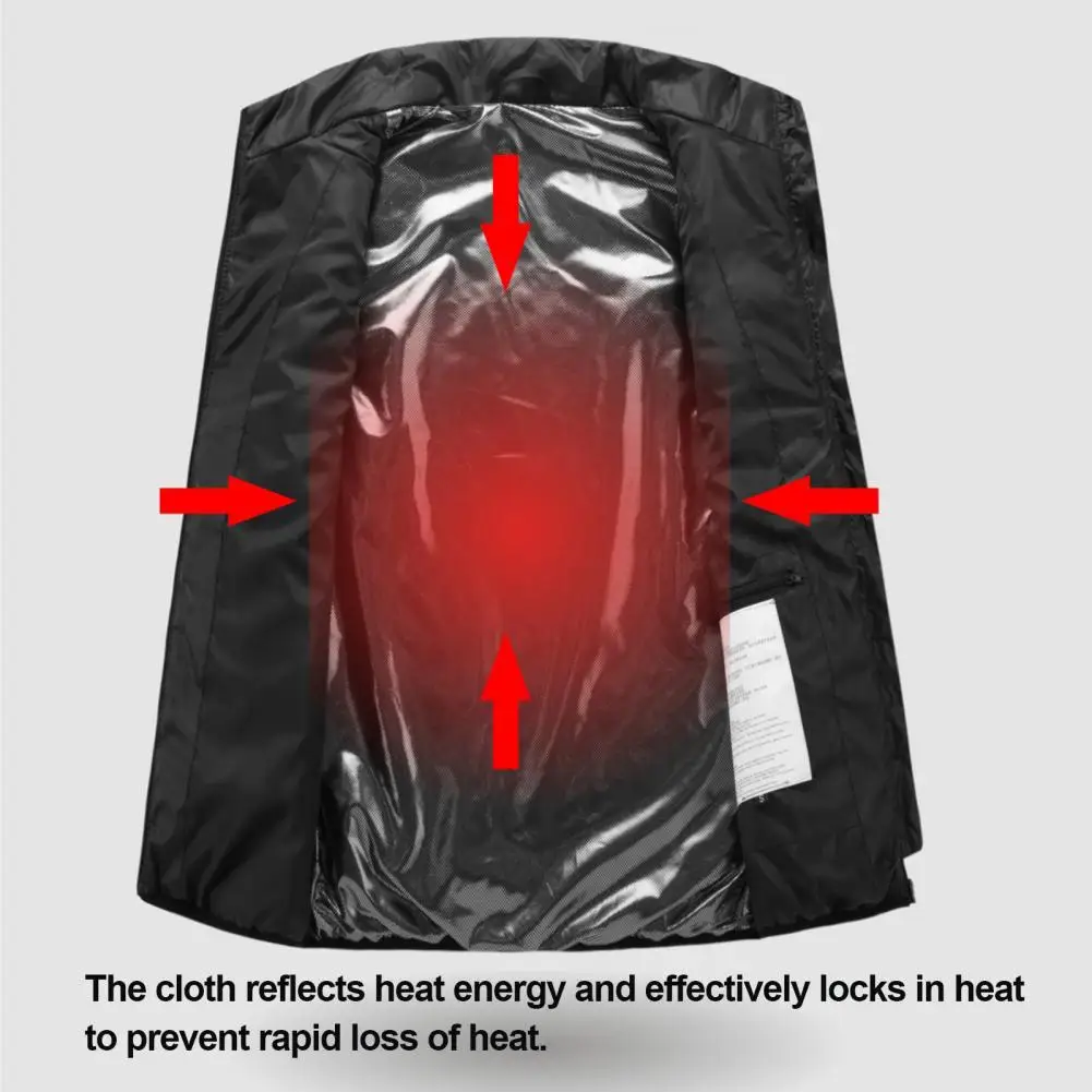 Thermal Warm Vest Coat Men's Heated Vest Coat with Smart Thermal Technology Built-in Carbon Fiber Wire for Ultimate Warmth