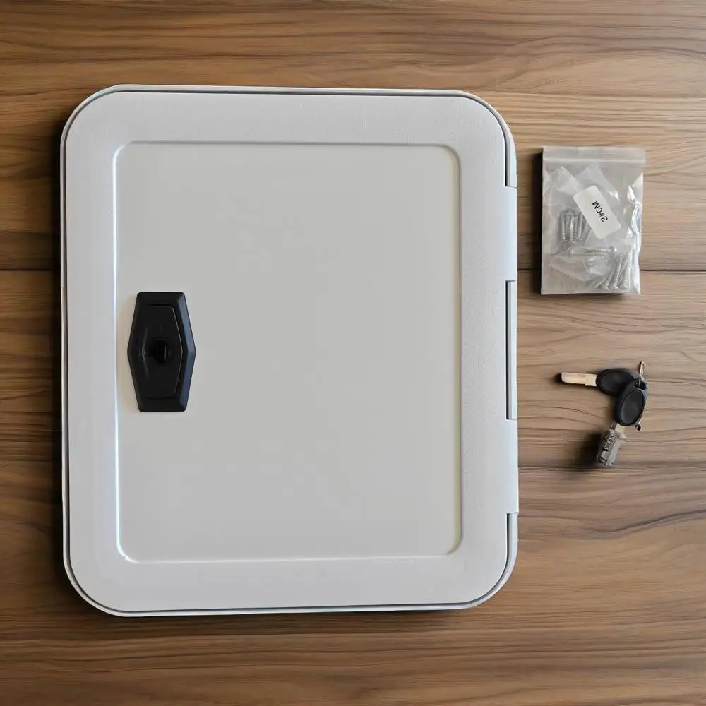 

RV Cassette Toilet Hatch with Lock - Waste Tank Access Door Panel Universal Fit Replacement Part for Trailer Camper Modification