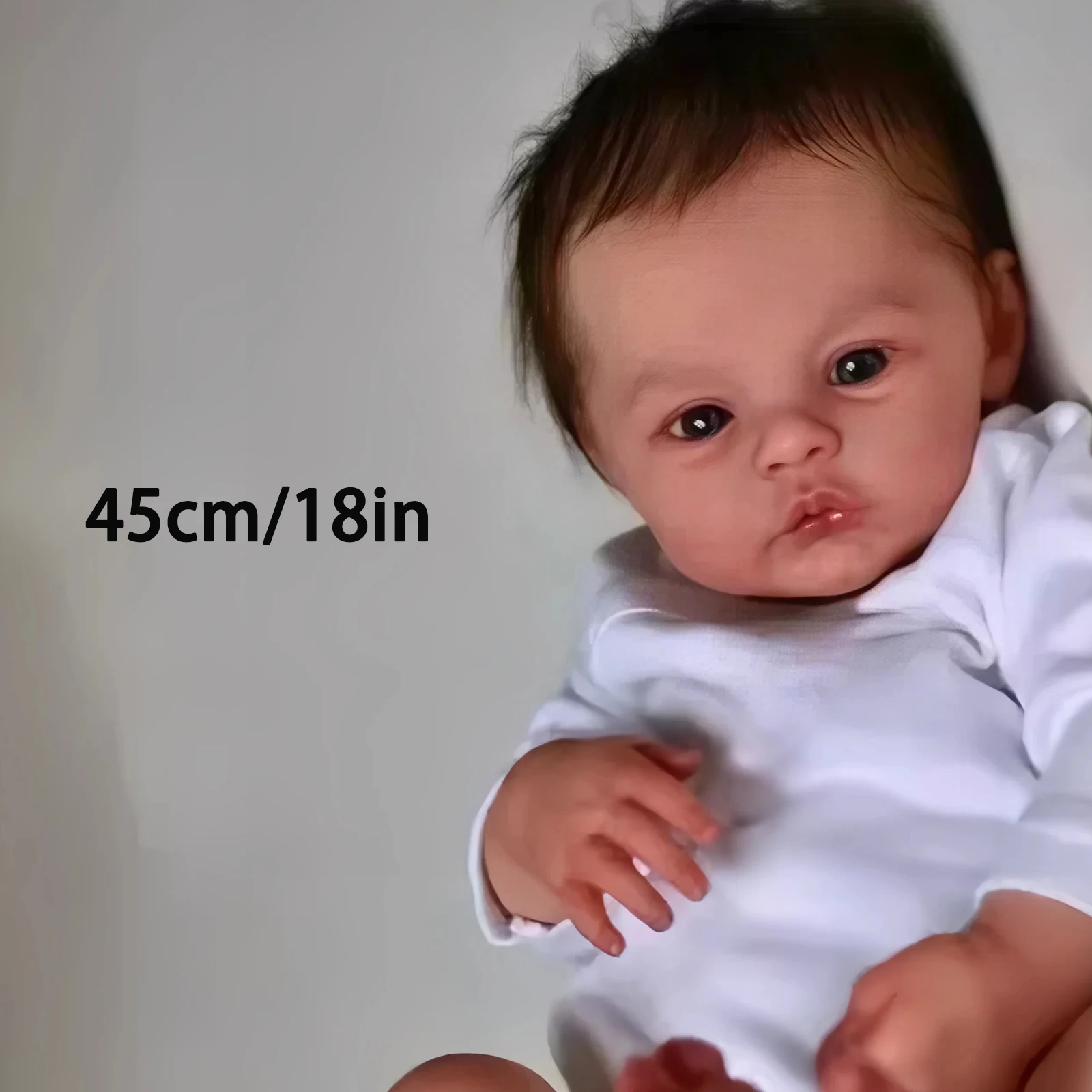 Muñeca realista de 18 "/45cm para niña Reborn, cuerpo completo de vinilo de silicona 3D pintada a mano, regalo para recién nacido, regalo de cumpleaños, regalo de Navidad