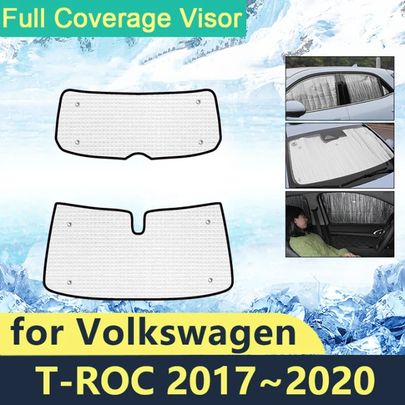 

Full Covers Sunshades For Volkswagen VW T-Roc 2017 2018 2019 2020 TROC T ROC Car Windshields Accessories Protection Front Rear