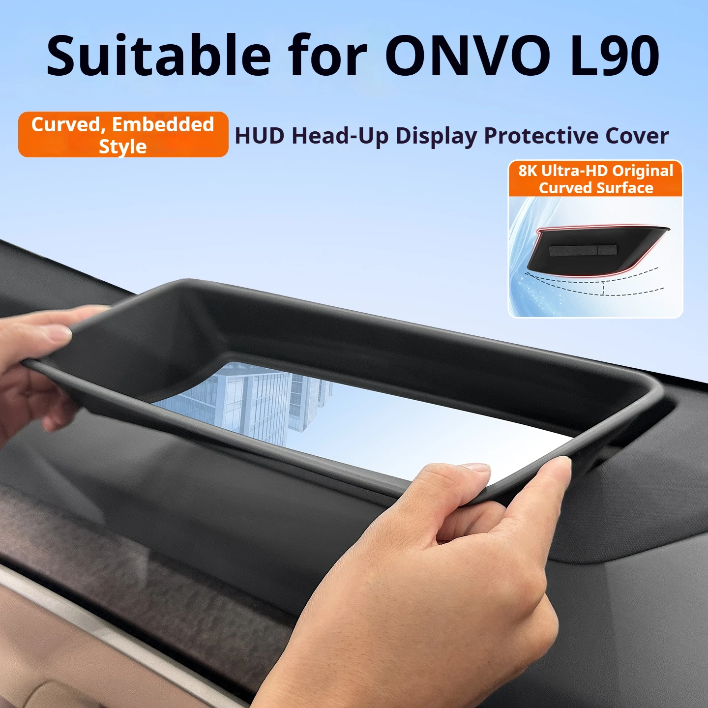 For Leada L90 2025-2026 Left Hand Drive Curved Inset HUD Shell Head Up Display Auto Interior Fitting