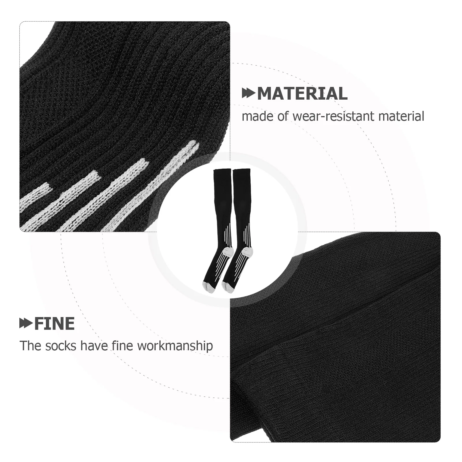 

1 Pair Breathable Sports Socks High Elasticity Calf Socks Anti Odor Sweat Absorbing Outdoor Knee Socks