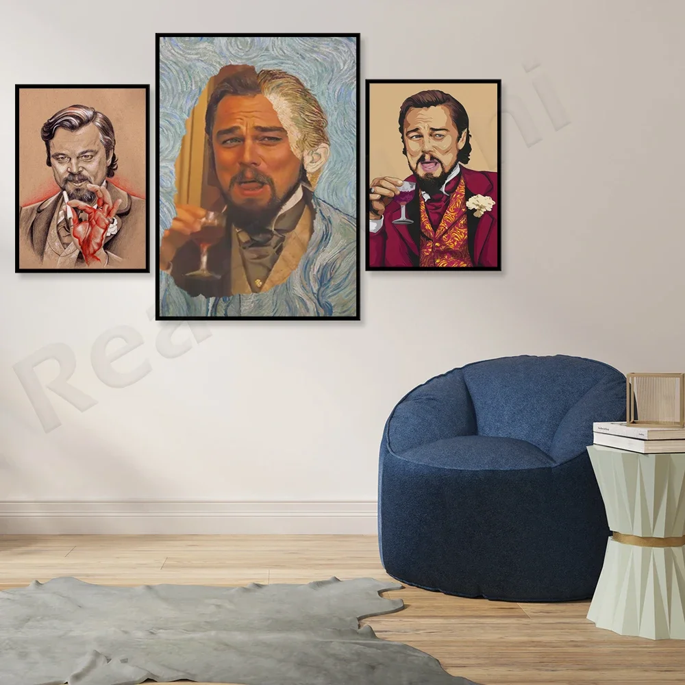 Calvin Candie poster, Leo Laughing Django Meme inspiration poster, funny poster #1