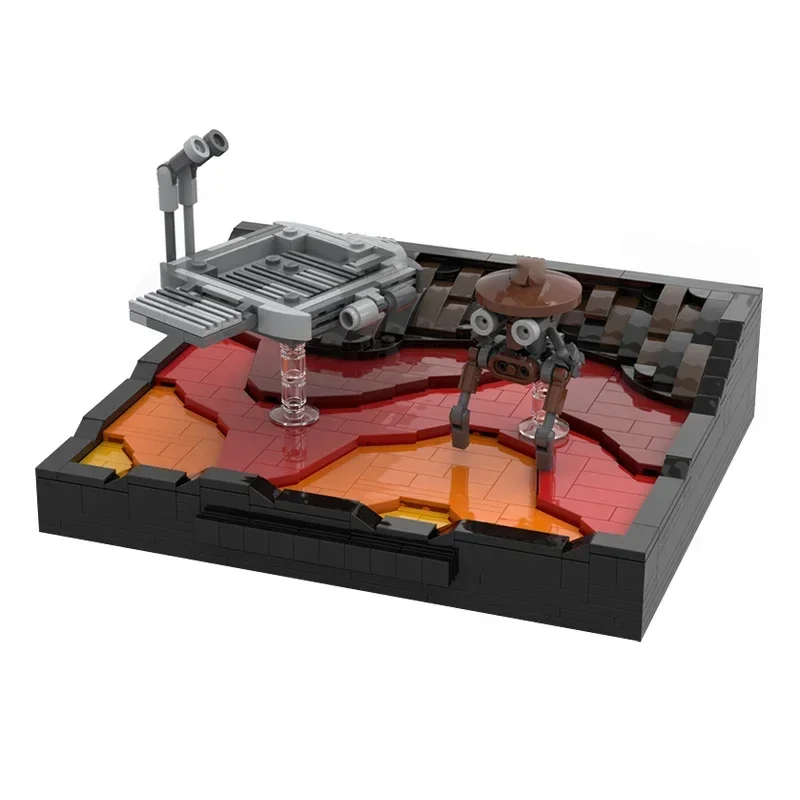 Modelo de película estrella, bloques de construcción Moc, tecnología Final Dual On Lava Planet, bloques modulares, regalos, juguetes de Navidad, conjuntos DIY de montaje