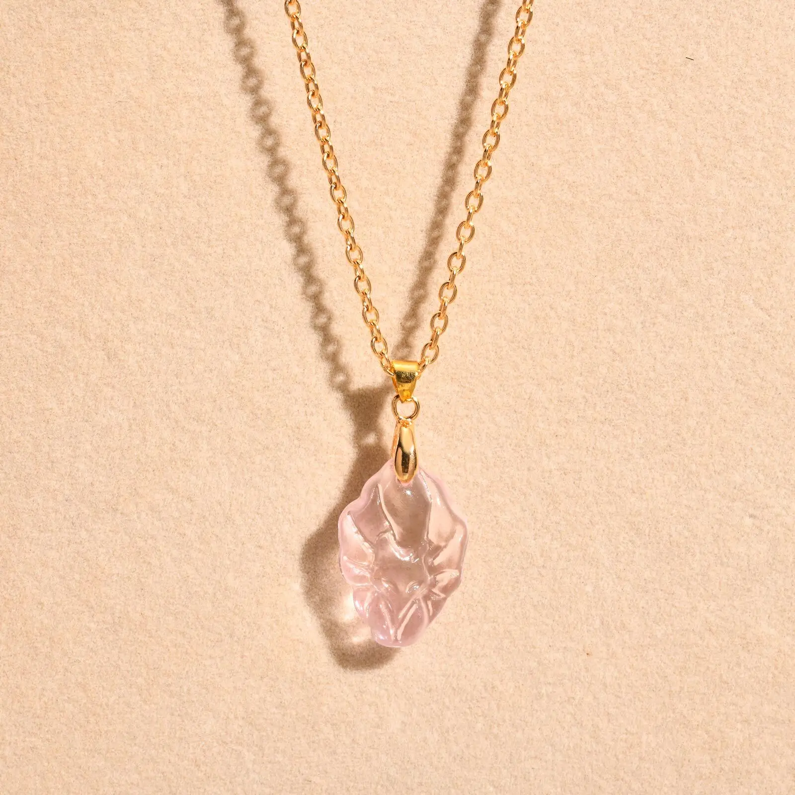 Fluorite Fox Necklace for Women, Healing Crystal Pendant Protection Amulet Jewelry