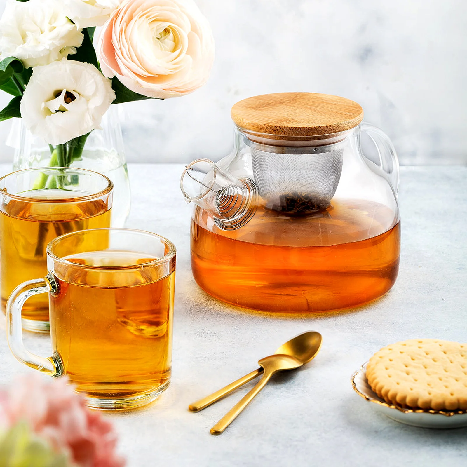 

4 Pcs Stainless Steel Tea Filter Leaf Strainer Fine Mesh Pot Accessories Teapot Herbal