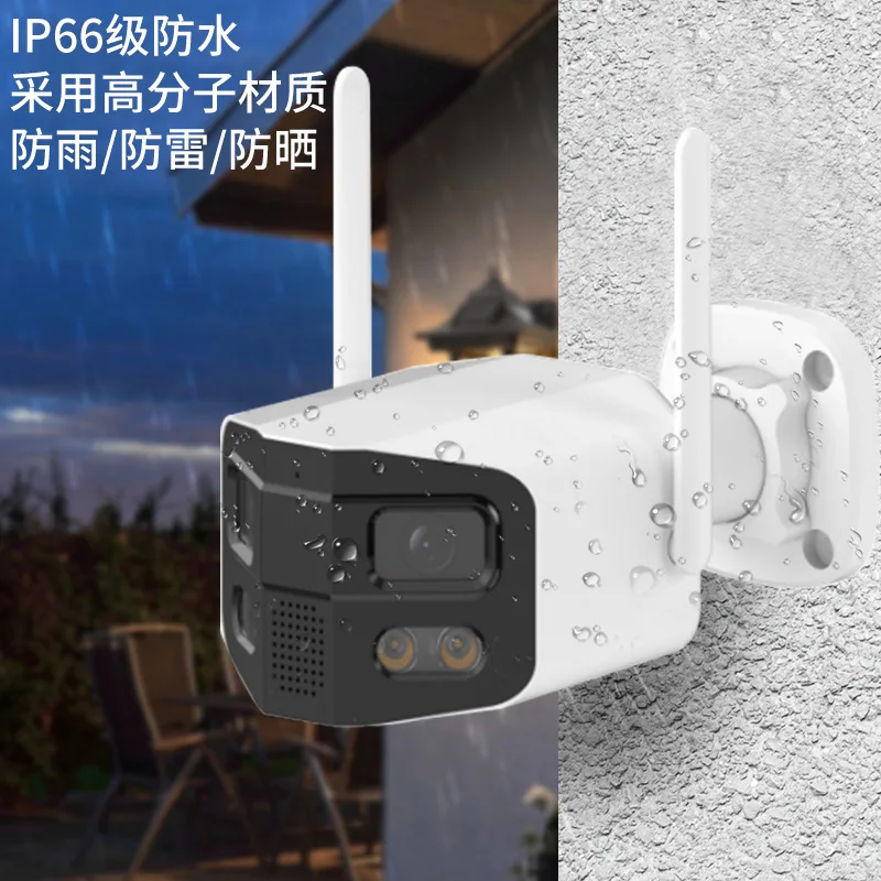 Tuya APP 4MP  180Degree  Dual Lens  IP Dome Camera AI Humanoid Detection Full Color Home Security CCTV Baby Monitor