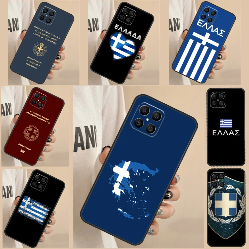 Greece Greek National Flag Case For Honor 90 Lite 70 50 X8a X9a X7a X6a X7 X8 X9 9X 8X Magic 5 Pro Magic 4 Lite Cover