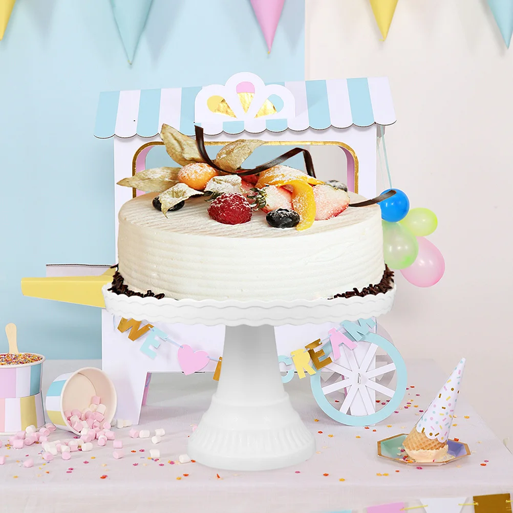 

2Pcs Cake Display Stand Hard Material Birthday Wedding Party Cake Stand Cupcake Dessert Rack Decorative Elegant
