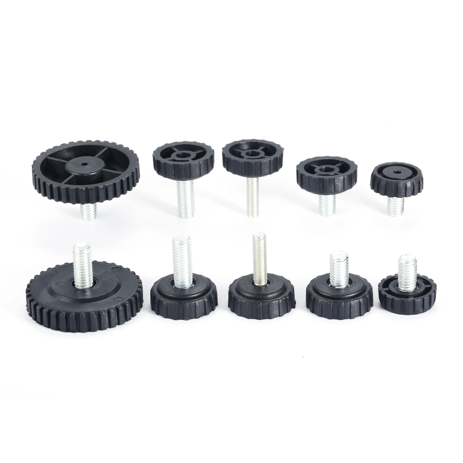 10 Pcs M6 M8 Screw on Furniture Glide Leveling Foot Adjustable Diameter Home Table Desk Glide Leg Leveler Leveling Foot Adjuster