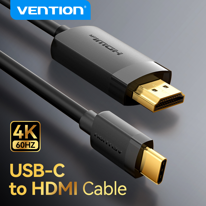  Vention USB C to 4K HDMI-compatible Cable  Adapter 4K 60Hz for MacBook Pro iMac iPad Pro for Samsung Galaxy Type C to HDMI 2.0 
