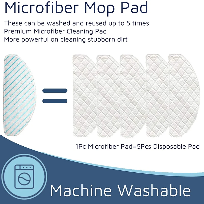 12 Pack Microfiber Mopping Pads For ECOVACS DEEBOT OZMO T8 T8 AIVI Vacuum Cleaner Moping Cloths Rags Spare Parts