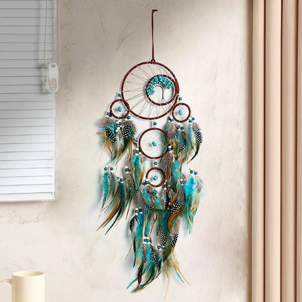 

Vintage Hanging Dream Catcher Tree of Life Window Ornament Room Pendant Decor Wall Decor Indian Wind Chimes Home Garden