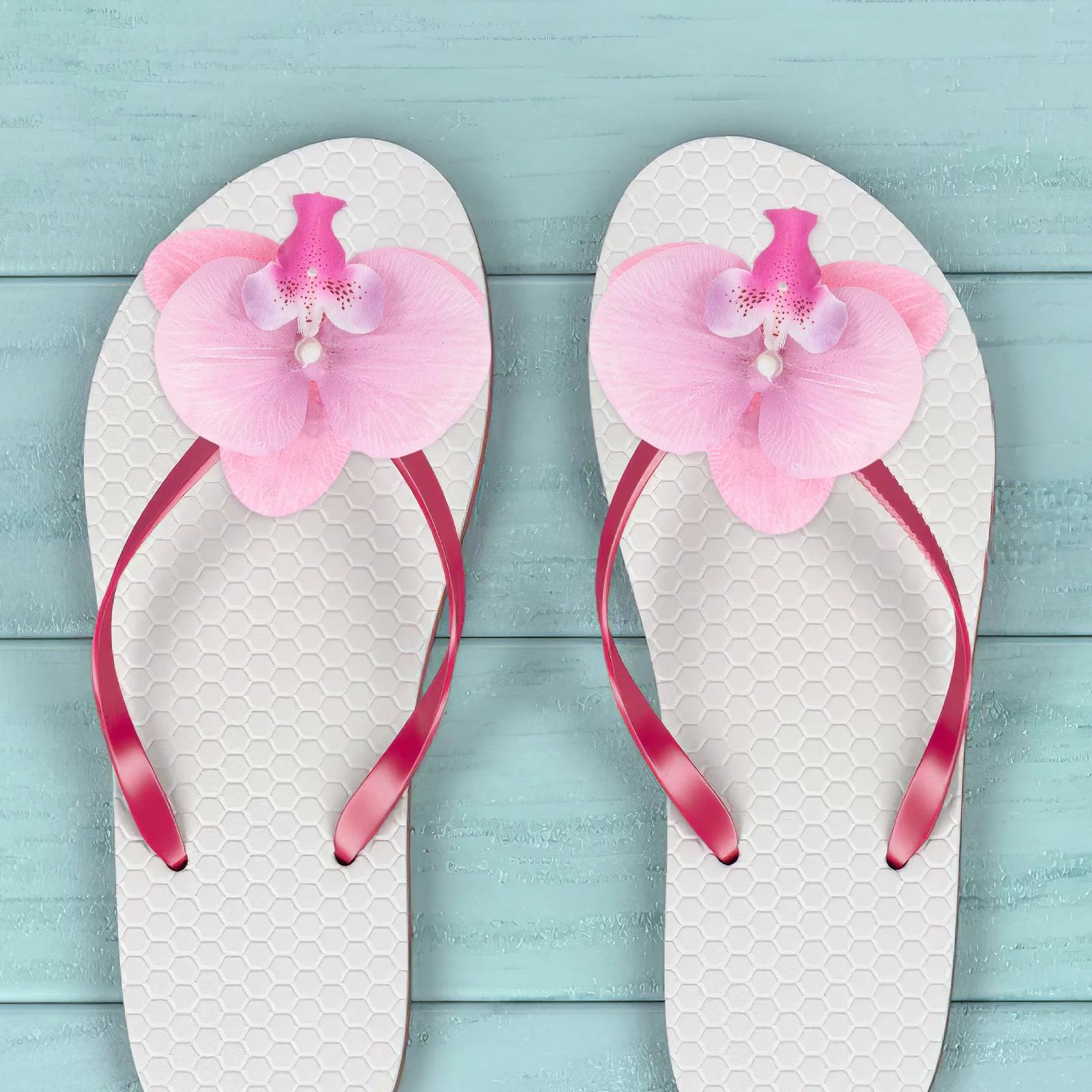 

Orchid Flower Shoe Clips Elegant Removable Sandals Decorations Beach Vacation Accessories Fashion Flower Charm Buckles