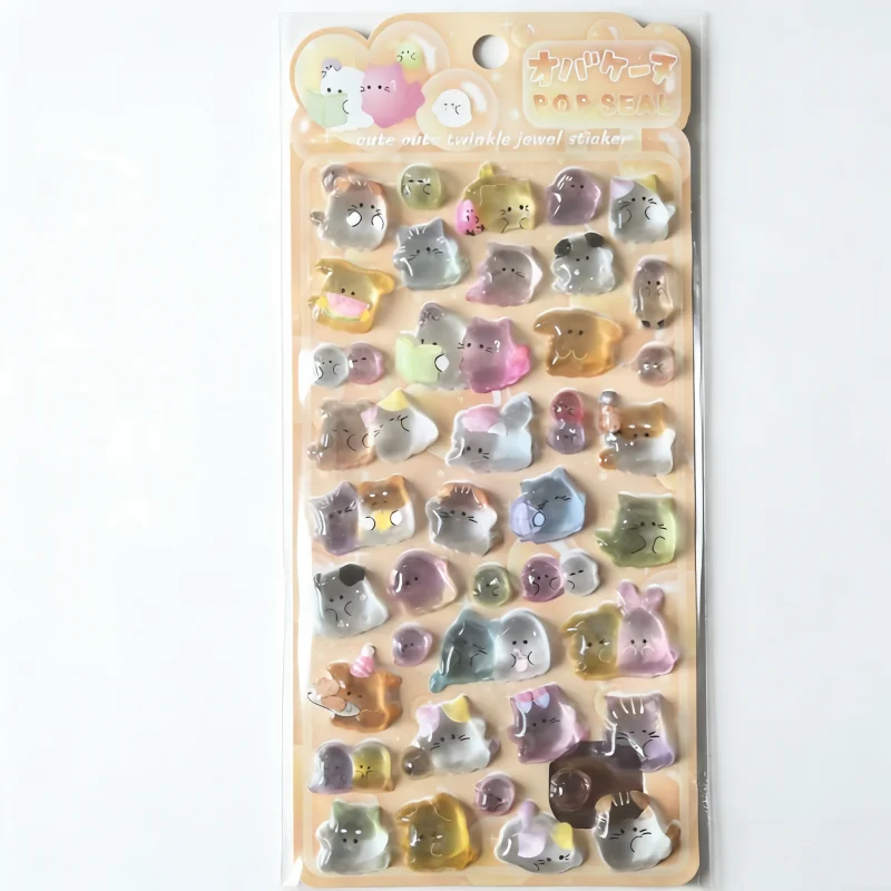 1개/4개 일본 스타일 유령 3D 입체 스티커 스크랩북 DIY 저널 귀여운 문구류 학교 스티커 장식에 완벽