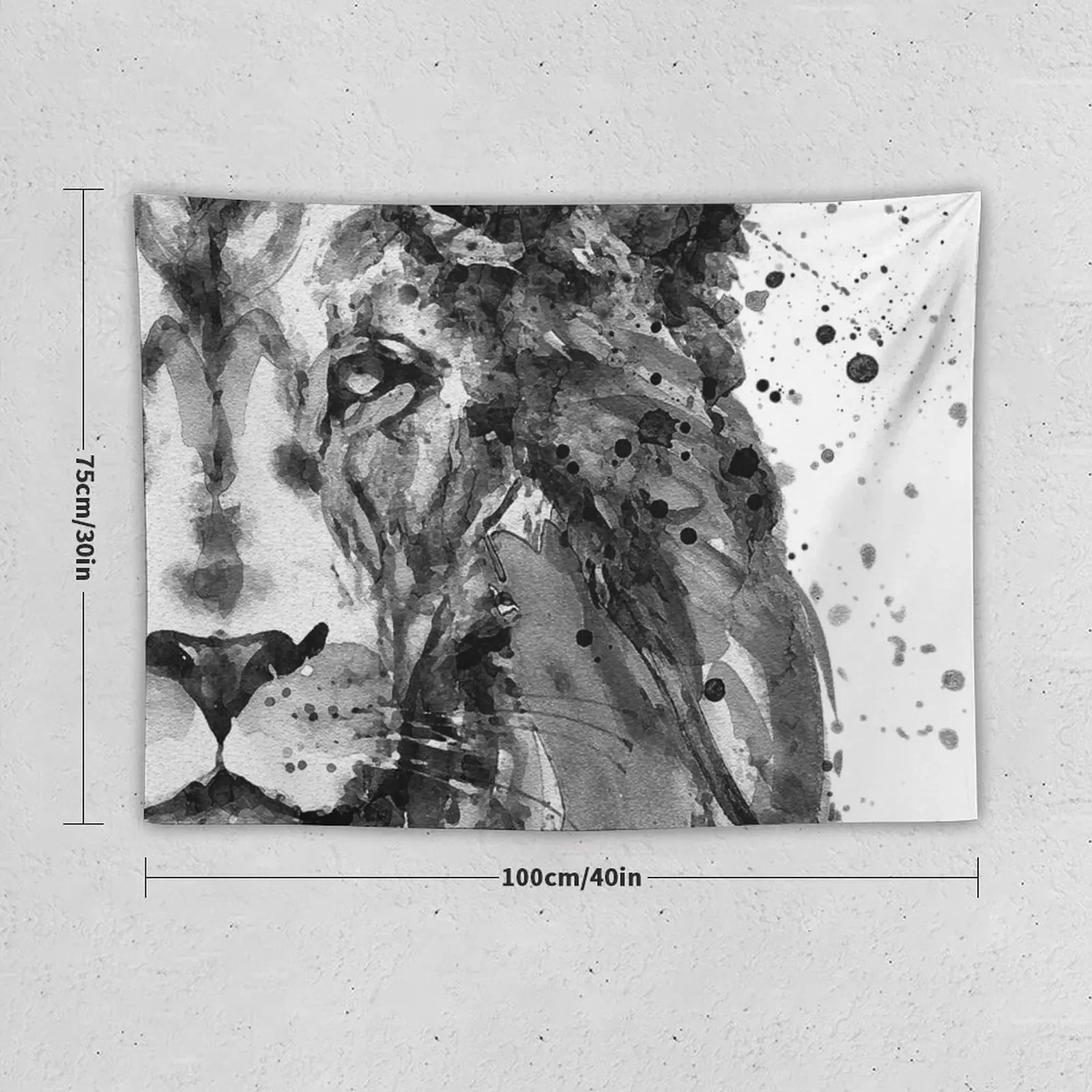 Black And White Half Faced Lion Tapestry Decoration For Rooms Room Ornaments Tapestry