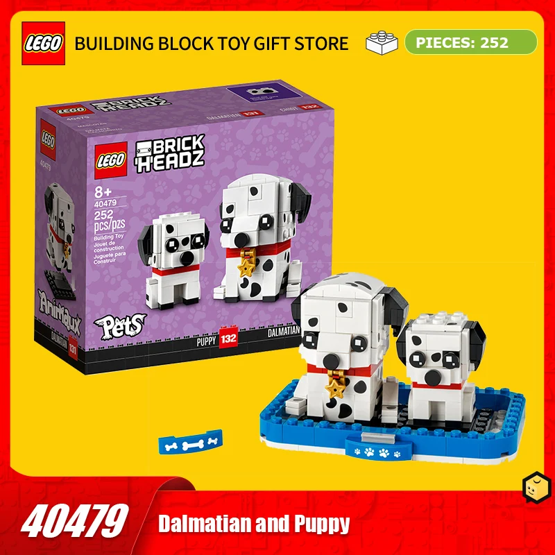 

LEGO Block Toy Fangtouzi Series 40479, игрушка-далматин, украшение для рабочего стола, строительные блоки, подарки для мальчиков и девочек