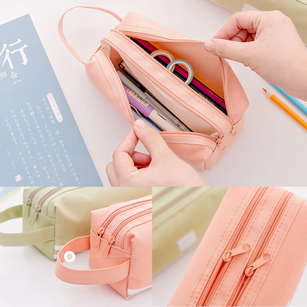 Estojo para lápis de grande capacidade, Bolsa para caneta para escola Teen Girl Boy Homens Mulheres, Handy Pencil Case Organizer