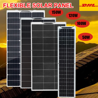 Flexible solar panel Battery Charger Energy Camping Boat Motorhome balcony photovoltaic 12V 50w 100w 120w 150W 240W 300W 24V