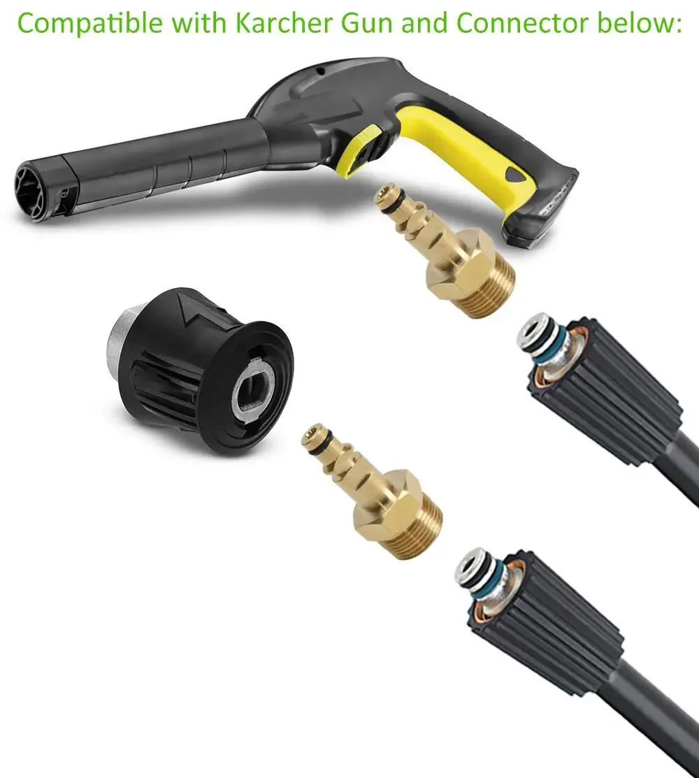 Adaptador de manguera de lavadora de alta presión, accesorio convertidor M22 para pistola de lavado Karcher serie K