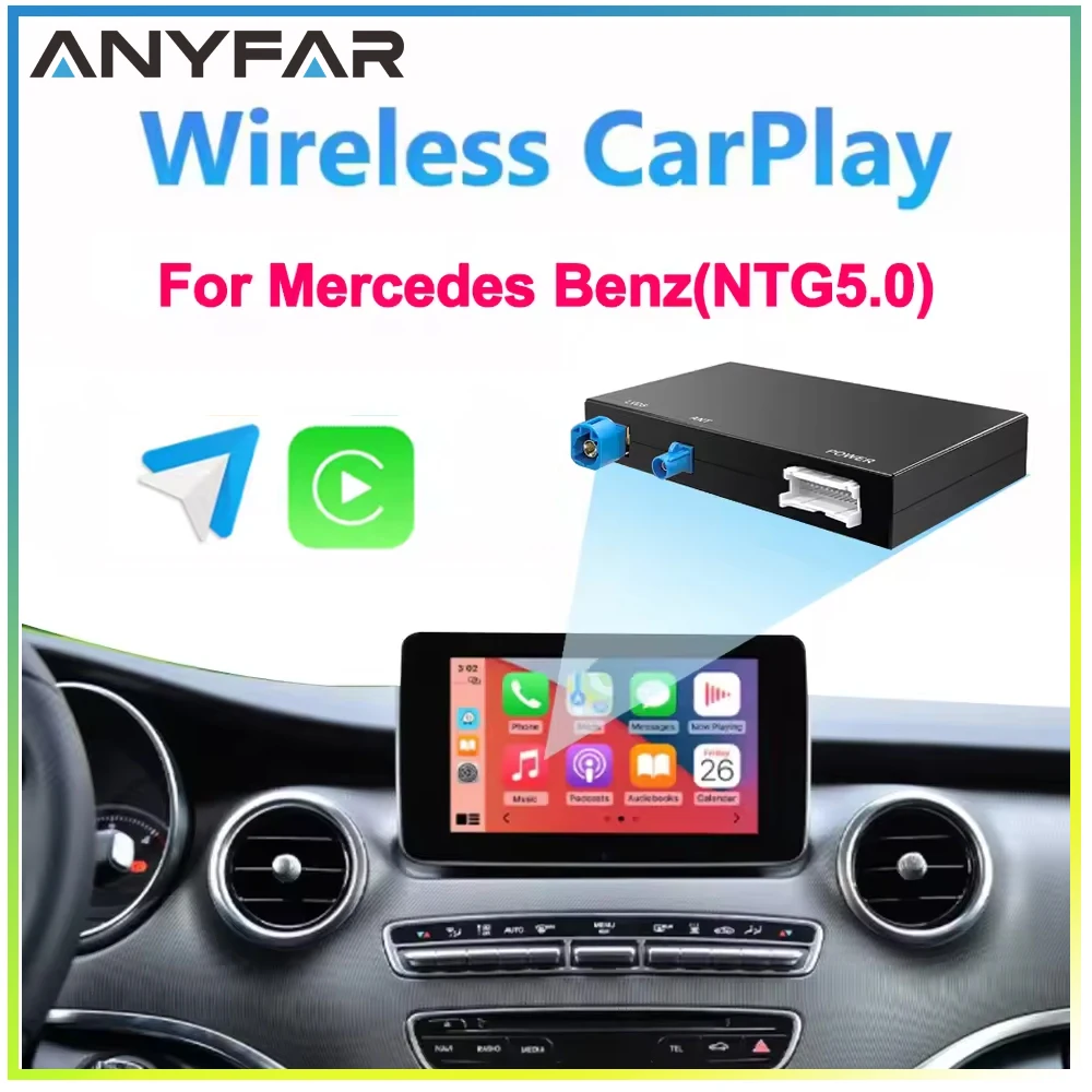 Wireless CarPlay Box For Mercedes Benz NTG 5.0 5.1 5.2 A B C CLA GLA GLK CLS GLE W205 W204 Support Android Auto