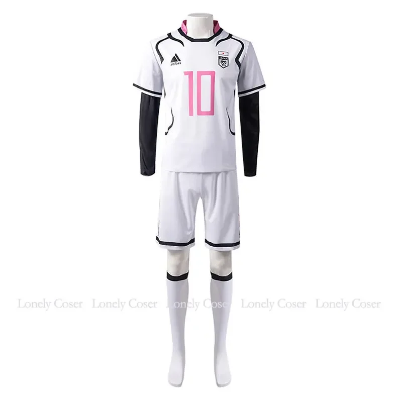 Sae Itoshi Cosplay Anime Costume Blue Lock Wig Team Royale Youth No.10 Football Jersey Uniform Japan U-20 Men Boy Role Play