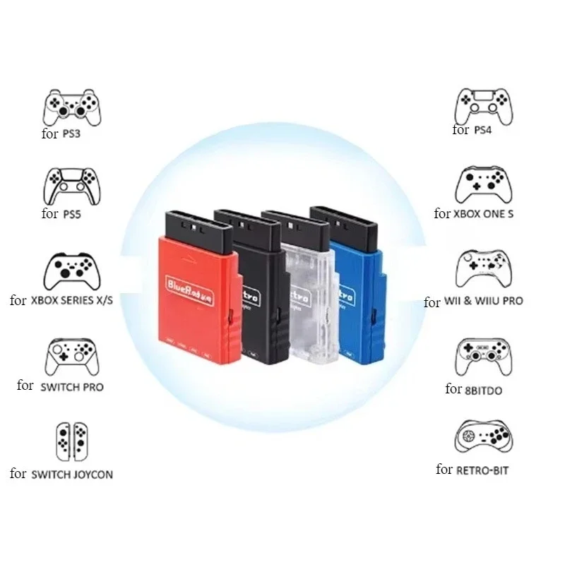 Wireless Controller Adapter for PS1/ PS2/PS3/PS4/PS5 Console Retro Video Game Converter BT Adapter