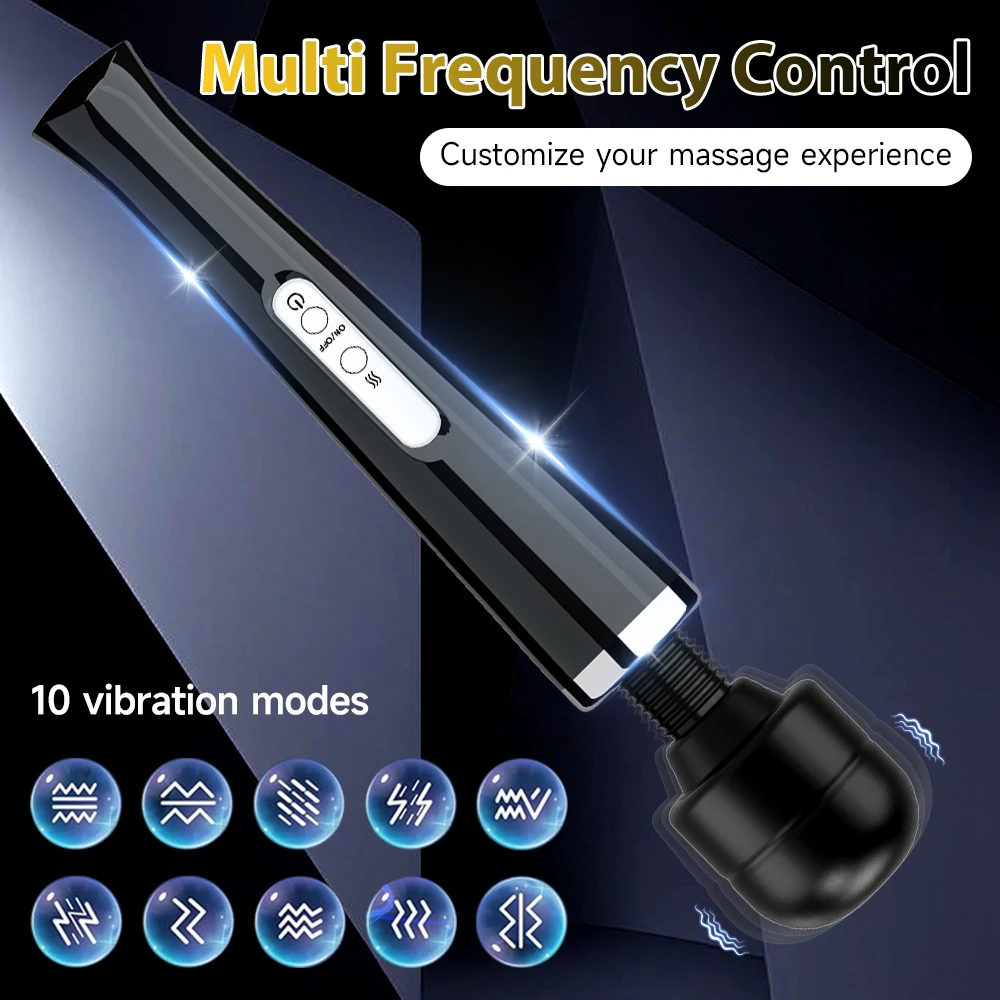 Powerful Magic Wand Vibrator Big AV G-spot Nipple Massager Vaginal Dildo Clitoral Stimulator Sex Toys for Adults Women Female