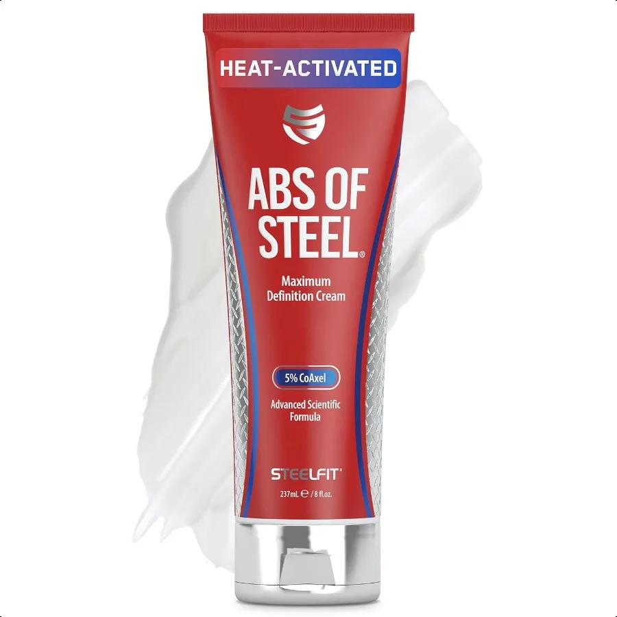 

SteelFit Abs of Steel Maximum Definition Cream Skin Tightening Toning Firming Lotion for Sculpting Abs LCarnitine Pre Post Work