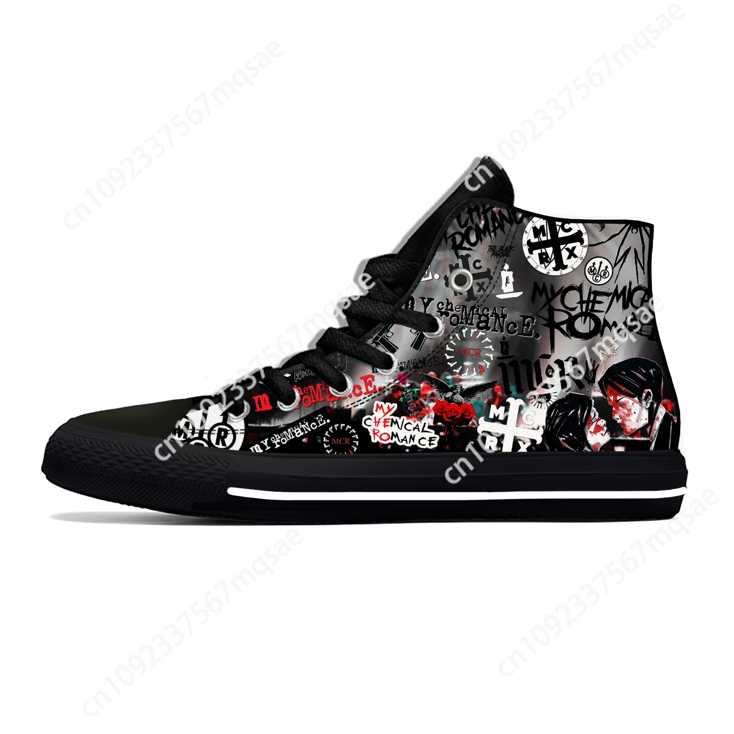 Hot Cool My Chemical Romance Rock Band Fashion Latest Casual Shoes High Top Mens Womens Classic Sneakers Classic Board Shoes