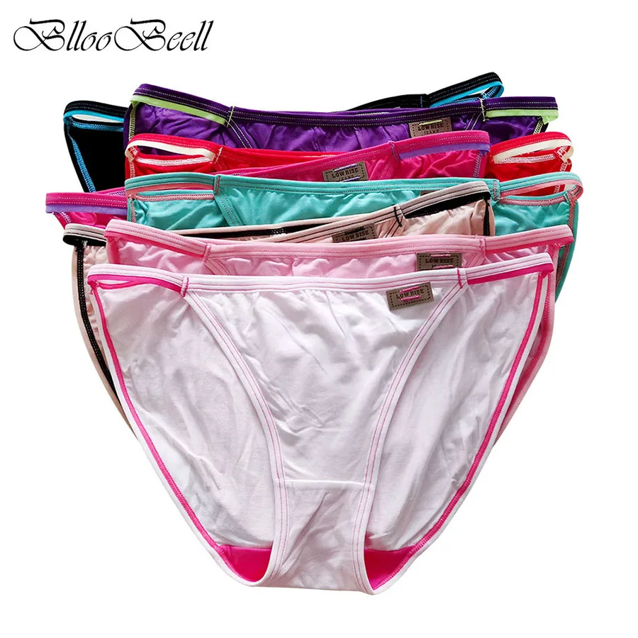 

New Japanese Women's Underwear Sexy Panties Low Waist Modal Cotton Briefs Solid Color Tanga Girls Thongs Female Bikini Lingerie