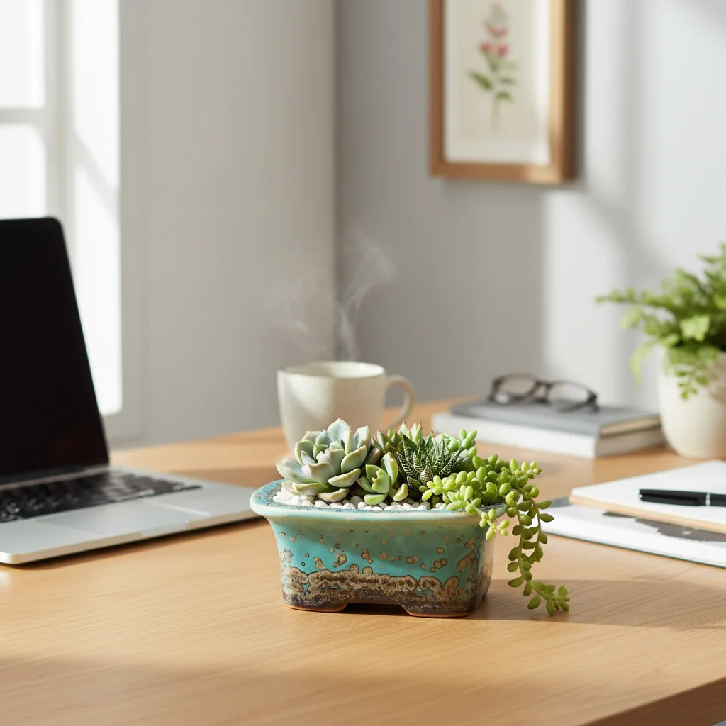 Mini ceramiczna doniczka z efe – Plant Desk Mini recenzja i cena