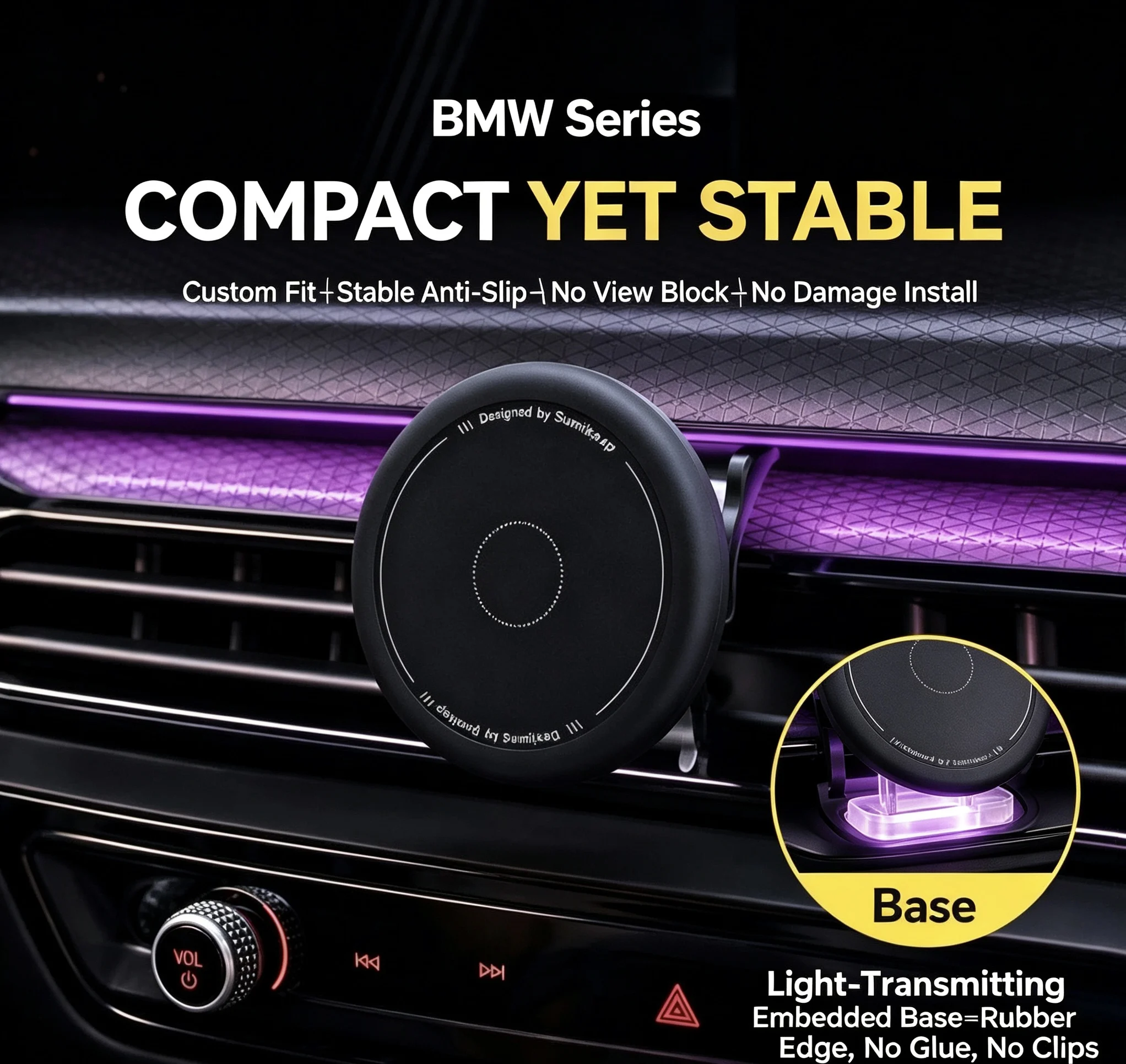 Applicable to 20-25 models of BMW 3 Series mobile phone car mounts, 330 navigation i3 air vent clip base