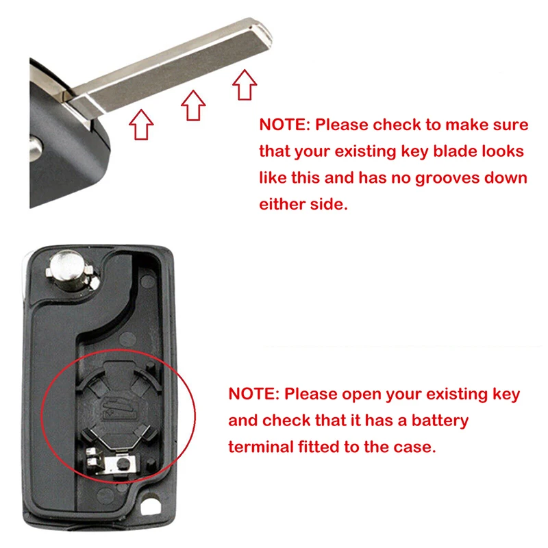 Funda para mando a distancia de coche con 2/3 botones para Citroen C2 C3 C4 C5 C6 DS3 Berlingo para Peugeot Partner Expert CE0536 CE0523 Accesorios
