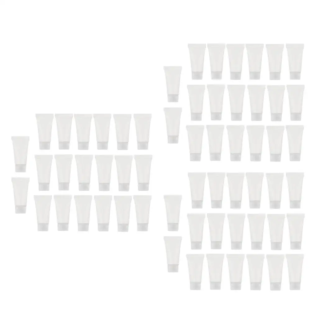 Empty Squeeze Tubes 5ml Sample Bottles Flip Cap Cosmetic Container for Makeup Bags and Travel Convenience