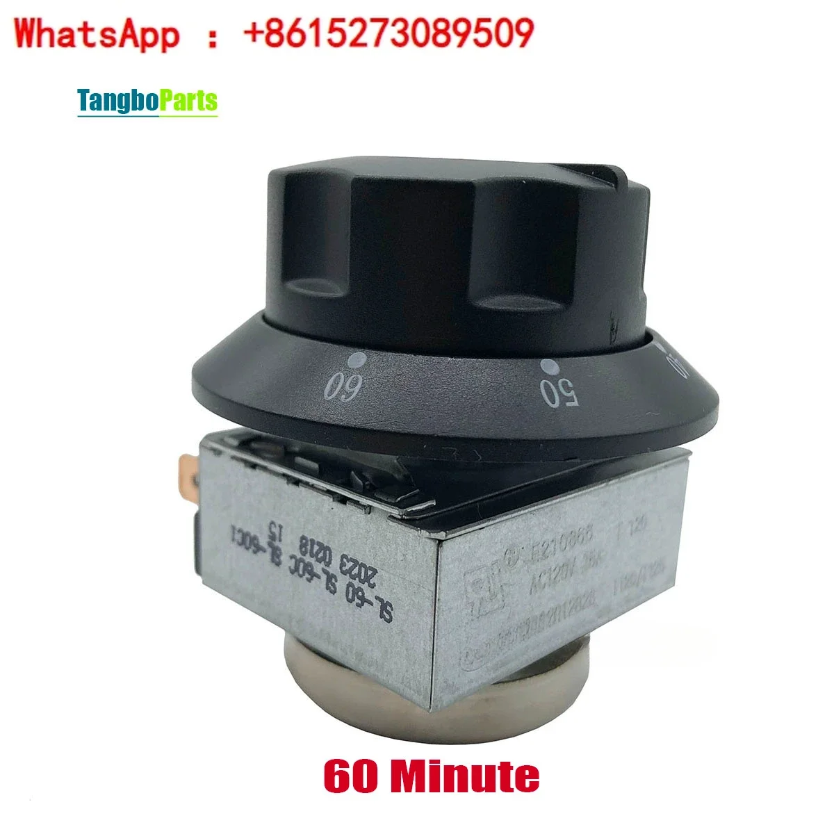 Pizza Oven Disinfection Cabinet Spare Parts D-Type Shaft 60 Minute Timer Switch With Plastic KnobPack 3 pieces