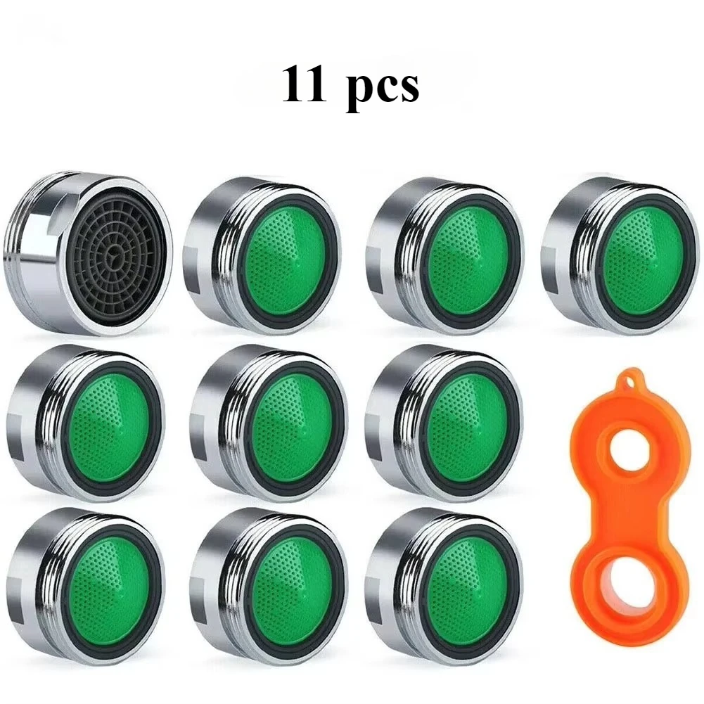 11pcs Water Saving Faucet Aerator Replaceable Filter Mixed Nozzle M24 24mm Thread Bathroom Faucet Bubbler Accessories