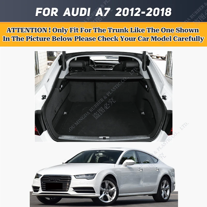 Car Trunk Mat For Audi A7 2012 2013 2014 2015 2016 2017 2018 Car Floor Mats Cargo Liner Carpet Car Accessories Auto Goods