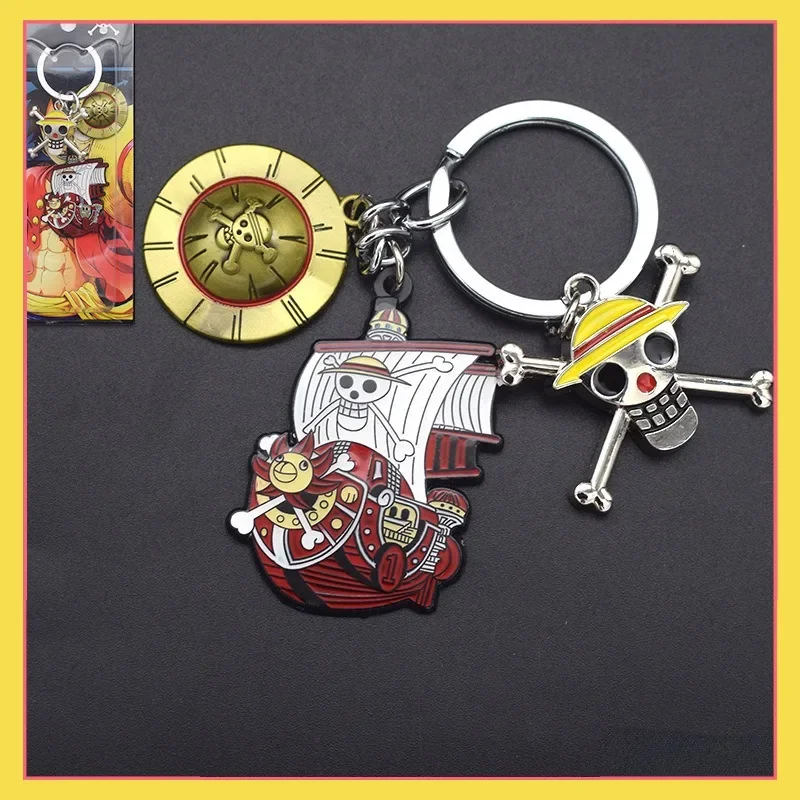 

New Anime Peripherals One Piece Keychain Luffy Zoro Chopper Law Alloy Character Pendant Necklace Accessories Ornament Toys Gifts