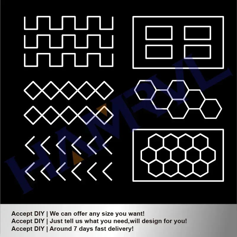 맞춤형 벌집 LED 자동차 디테일링 천장 조명, AC85-265V 육각형 차고 조명, 쇼룸 워크샵 이발소 DIY 액세서리