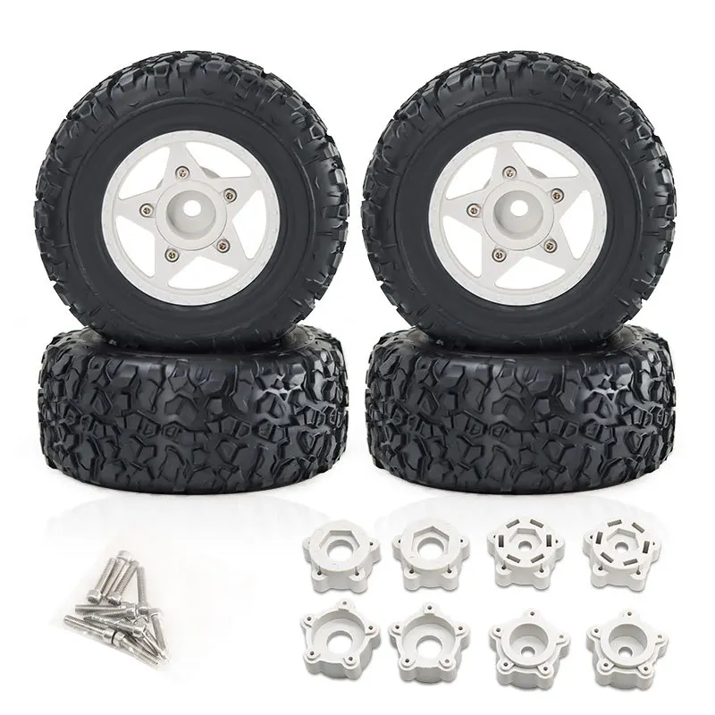4pcs 1/8 1/10 Short Course RC Tires D231 Universal Off-Road Upgrade Tires 12mm 14mm 17mm Hub Connector