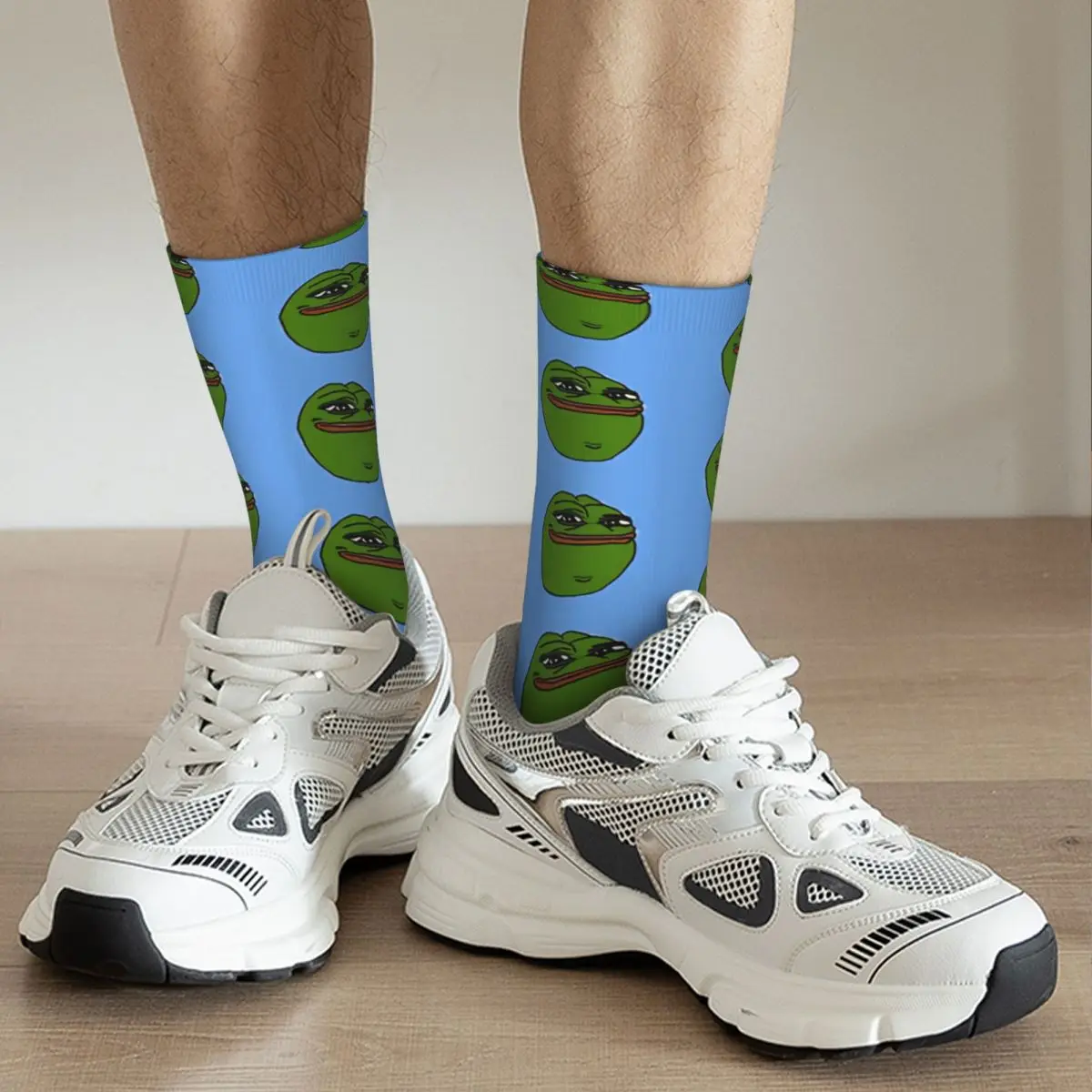 Smug Sad Frog Unisex Inverno Meias, Meias felizes Windproof, Street Style Crazy Sock