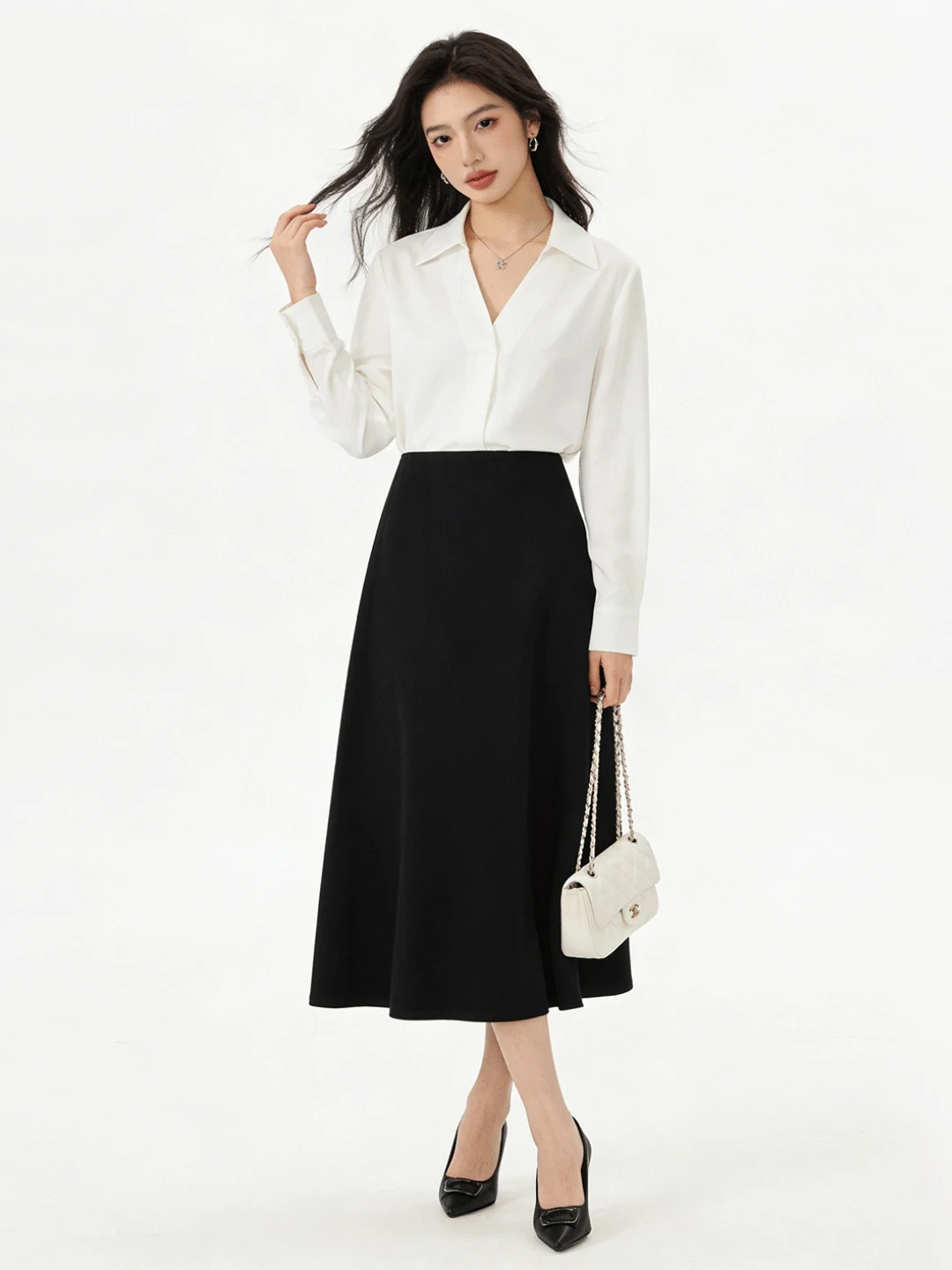 

Spring 2026 Women's Air Layer Fi Tail f Skirt Dra Slimming High Waist A-Line Casual Wear Comfortable Breathable Skirt