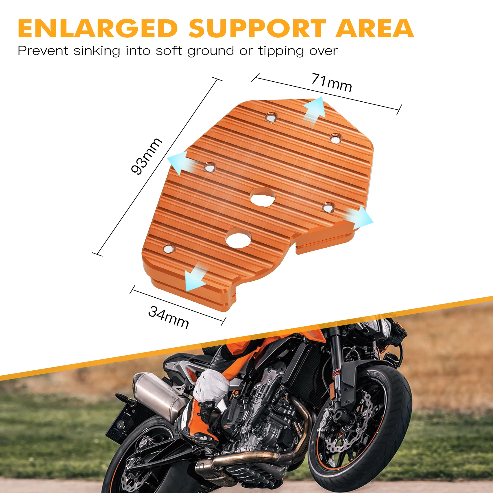 For KTM 2019-2023 690 Enduro R SMC R Side Stand Kickstand Enlarger Fit Husqvarna 701 Enduro Supermoto 2020-2023 Norden 901 22-23